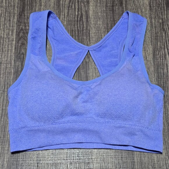 Other - Padded Seamless Sports Bra Yoga Top Comfy Crop Athletic Gym CutoutBack Brand New